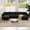 Dark Black,U Shaped, variant on 13x6 Feet Boneless Sectional Couch, U-Shaped Cloud Sofa, 4 Seater Modular Memory Foam Couch for Large Room, Black