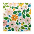 thumbnail image 2 of Yayeee Shower Curtain with Hooks 72"x72" Waterproof Fabric Bathroom Hanging Decor, Retro Orange Floral, 2 of 5