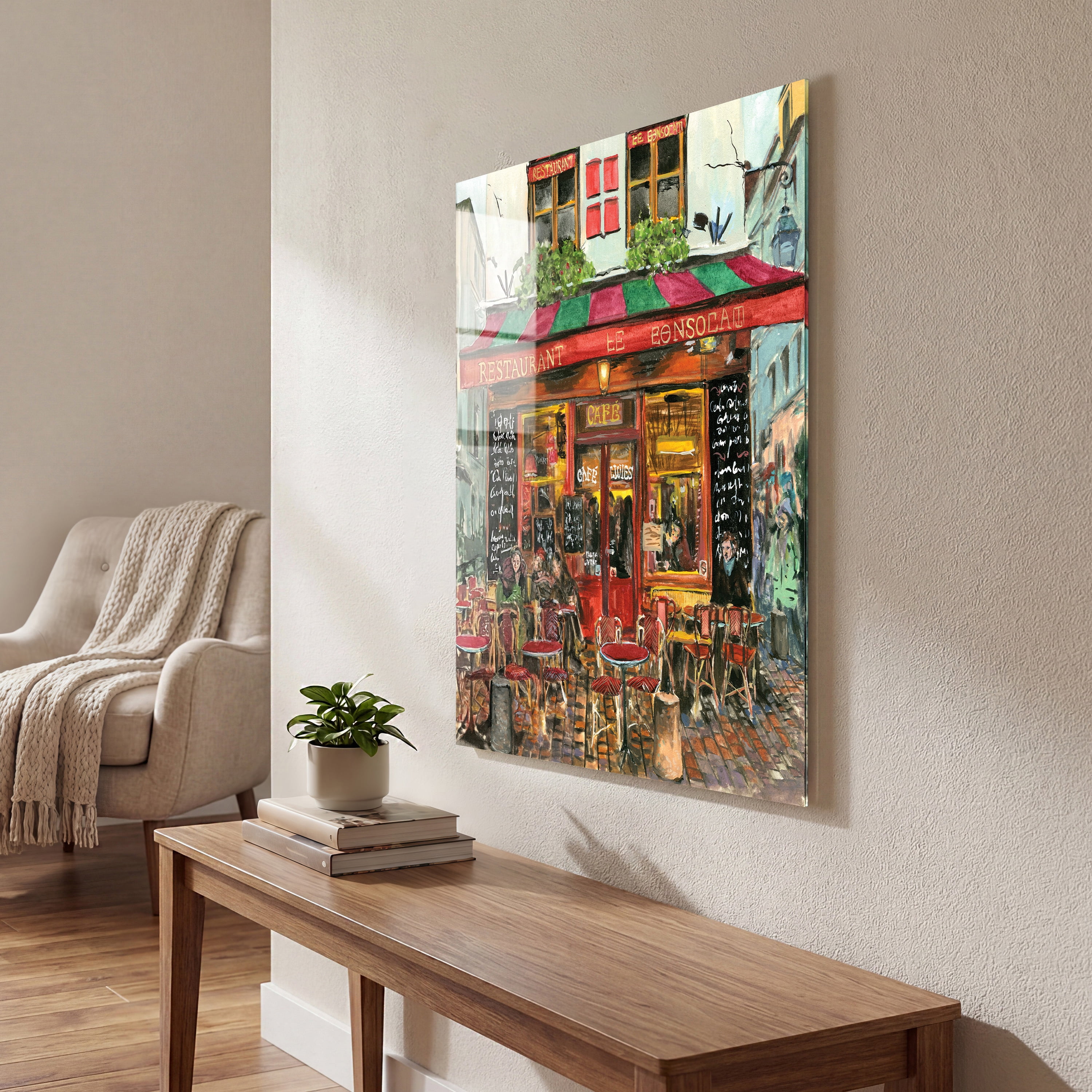 Empire Art Direct Spot I Frameless Free Floating Tempered Glass Panel Graphic Wall Art, 38" x 38" x 0.2", Ready to Hang