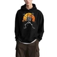thumbnail image 4 of Mifsaly Mens Womens Halloween Hoodie Cute Black Graphic Hooded Fleece Pullover Sweatshirt with Kangaroo Pocket Comfortable Warm Fall Festival Party Clothes Black,S, 4 of 5