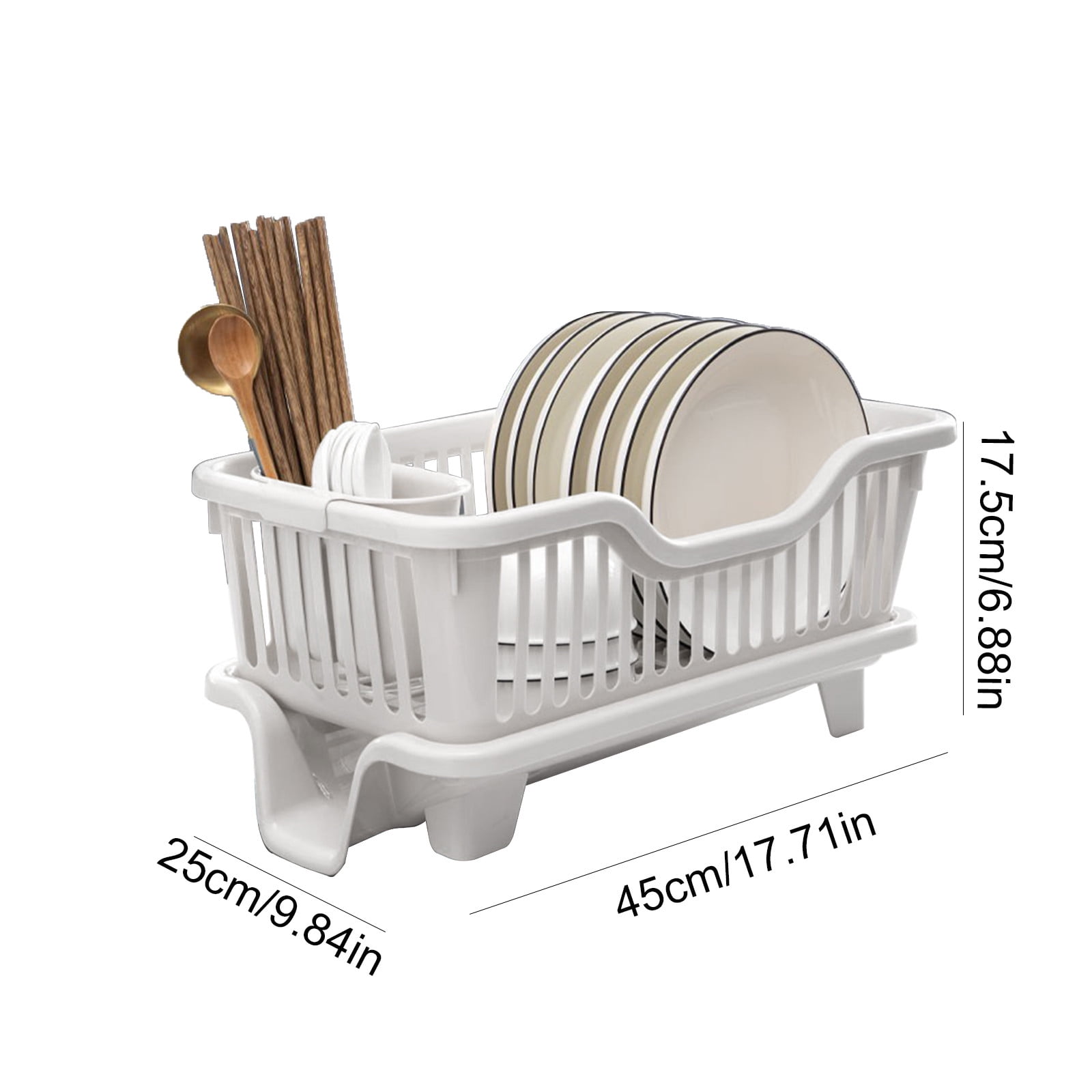 Hovilon Clearance！Hovilon Dish Drying Rack With Drainboard Dish Drainers For Kitchen Counter With Sink Spout Dish Strainers With Utensil