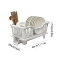 thumbnail image 3 of Gnmfd Kitchen Drying Rack with Drainboard, Expandable Countertop Dish Drainer with Utensil Holder, Fast Drainage System for Plates Bowls Cups, Kitchen Organizer and Storage for Small Spaces, 3 of 6