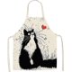 thumbnail image 1 of Delantal de cocina de dibujos animados para mujeres y hombres, delantales de moda con gatos, delantal divertido., 1 of 1