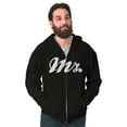 thumbnail image 3 of Mr Husband To Be Newlywed Groom Zip Hoodie Sweatshirt Men Brisco Brands M, 3 of 6