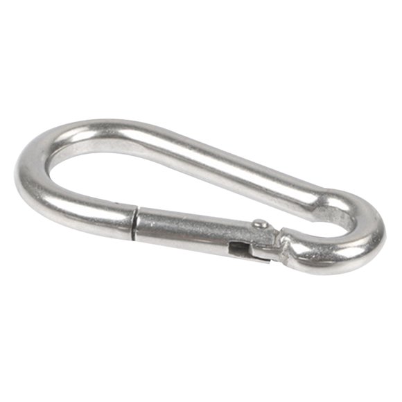 Wweixi 304 Stainless Steel Spring Buckle Hook Climbing Chain Connecting Clip Carabiner Outdoor Supplies 1pc