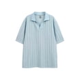 thumbnail image 3 of Ceisia Men's Short Sleeve Solid Color Casual Relaxed Fit V-Neck Polo Shirt Fashion Collared Top Gifts for Father Blue M, 3 of 7