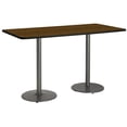 thumbnail image 6 of KFI Studios Mode 3' x 6' Dining Table, Walnut, Black, 6 of 7