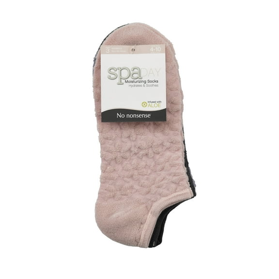 No Nonsense Women's Moisturizing Aloe Socks, Assorted Styles, 3 Pack