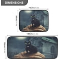 thumbnail image 2 of Black Cat on Pumpkin Kitchen Rugs 2 Pieces, Church Night Floor Mat Room Area Rug Washable Carpet Perfect for Living Room Bedroom Entryway Carpet Runner, 2 of 7