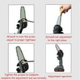 thumbnail image 4 of MesaSe Mini Chainsaw  4-Inch Electric Chainsaw Handheld Mini Pruning Shears Chainsaw for Tree Trimming Wood Cutting(2 Battery2 Chain), 4 of 7