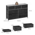 thumbnail image 2 of 45-pulgada moderno cómoda mesa de TV - entertainment center con 10 cajones para almacenamiento. ideal para para dormitorio, sala de estar, closet, o entrada (negra willow), 2 of 8
