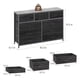 thumbnail image 2 of 45-pulgada moderno cómoda mesa de TV - entertainment center con 10 cajones para almacenamiento. ideal para para dormitorio, sala de estar, closet, o entrada (negra willow), 2 of 8