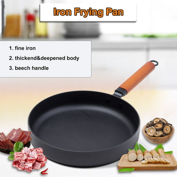 Non-stick Frying Pan Iron Pan Iron Skillet Cookware Deep Frying Pan Iron Pot