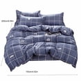 thumbnail image 3 of Fridja 4Pcs Queen Bedding Sets All Season Bed Set, Soft Microfiber Bedding Solid Color Printed with 1 Quilt Cover, 1 Sheets, 2 Pillowcases, 3 of 5