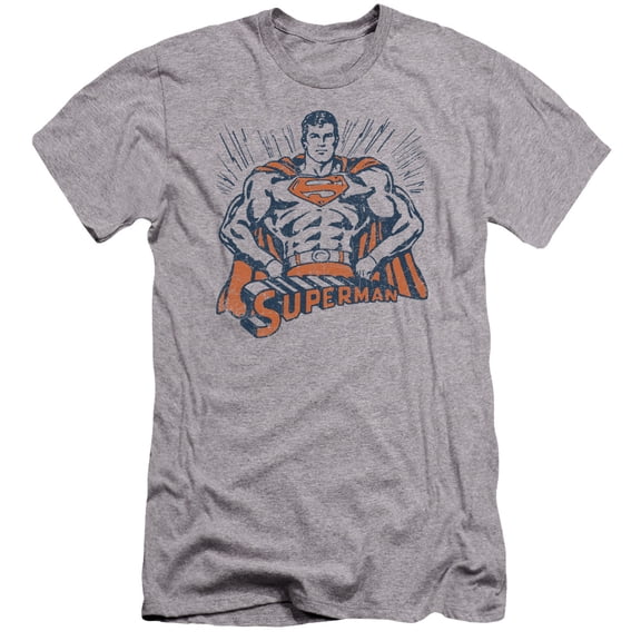 Superman - Vintage Stance - Premium Slim Fit Short Sleeve Shirt - XX-Large