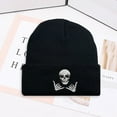 thumbnail image 3 of sunsanly Winter Beanie Hat Men Women Knit Skull Embroidered Warm Beanie Thick Stretchy Unisex Beanie Hat for Daily Wear Outdoor Sports, 3 of 7