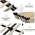 thumbnail image 5 of 4 EVER WINNER Full Bed Frame with Headboard, Bed Frame Full Size with Wooden Slats Support, Diamond Vertical Stripe Design, Mattress Foundation, No Box Spring Needed, White, 5 of 7