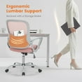 thumbnail image 6 of Atilioo Ergonomic Office Chair, Comfy Desk Chair with Adjustable Height & Lumbar Support, Mesh Swivel Rolling Computer Chair with Armrests for Adults, Pink, 6 of 7