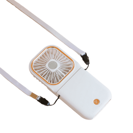 

Handheld Fan Small Personal Fan with 3 Speeds Neck Rechargeable Portable Fan Powerful Mini USB Outdoor Fan Quiet Small Desk Fan Free Angle(White)