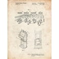 thumbnail image 2 of Borders, Cole 15x18 Black Ornate Wood Framed with Double Matting Museum Art Print Titled - PP654-Vintage Parchment Bowling Alley Patent Poster, 2 of 4