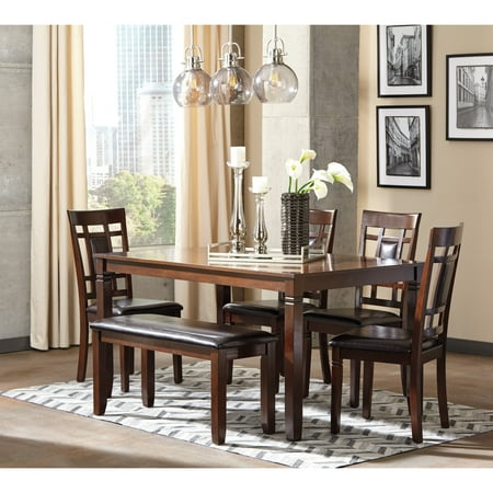 Ashley Dining Table Set Brown