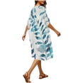 thumbnail image 6 of Frostluinai Women Summer Bikini Kimono Bathing Suit Cover Ups Open Front 3/4 Sleeve Boho Cardigans Plus Size Kimonos Coverups for Swimwear, 6 of 6