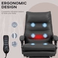 thumbnail image 3 of Vinsetto Vibration Massage Office Chair, Recining Back, Footrest, Microfibre Comfy Computer Chair, Black, 3 of 9