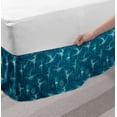 thumbnail image 2 of Ballet Bed Skirt, Snowflake Ballerina Dancers Noel Winter Themed Christmas Elf Fairy Design, Elastic Bedskirt Dust Ruffle Wrap Around for Bedding Decor, 4 Sizes, Petrol Blue Turquoise, by Ambesonne, 2 of 2