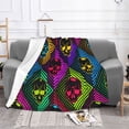 thumbnail image 2 of XMXT Throw Blanket, Multicolor Skull Print Machine Washable Blankets for Sofa, 40 x 30 inches, 2 of 9