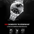 thumbnail image 4 of Mens Stainless Steel Analog Watch Mens Wrist Dress Water Proof Watch Quartz Classic Work Business Casual Watch With Roman Numeral, 4 of 6