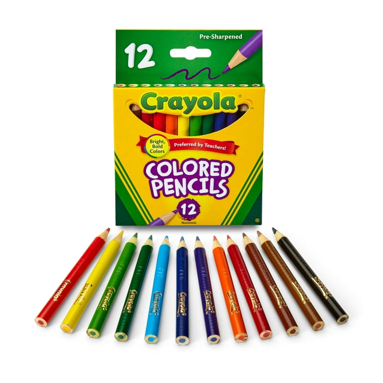 Crayola Colored Pencil Set, 12-Colors, Half-Size 