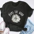 thumbnail image 4 of EcoLoom Mums The Word Chrysanthemum White Pink Flower Florist Short Sleeve Unisex T Shirt, 4 of 6