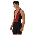 thumbnail image 4 of Jhaoyu Men One Piece Swimsuit Athletic Training Sports Swimwear Bathing Suit Shorty Wetsuit UPF 50+ Red M, 4 of 5
