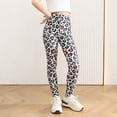 thumbnail image 3 of WAYUTE Girls Stretch Printed Leggings Milk Silk Soft Pants Thin Long Tights with Leopard Star Pattern Casual School Wear, 3 of 6