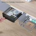 thumbnail image 3 of CECOLIC Under Desk Drawer Organizer, Table Hidden Slide Out Desk Drawer Plastic Desk Accessories & Workspace Organizers,Hidden Desktop Organizer Pen Holder for Desk Self-Adhesive, 3 of 9