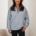 thumbnail image 5 of TAIAOJING Tops For Womens Oversized Half Zip Pullover Long Sleeve Sweatshirt Quarter Zip Hoodie Sweater Teen Girls Fall Blouse Clothes, 5 of 6