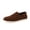 Brown, variant on Cushionaire Caden Genuine Suede Penny Loafers for Men | Slip-On, Moc Toe Construction, Rubber Outsole, True to Size Fit, Round Toe Shape, Cushioned Footbed, Casual Dress Shoe Design