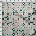 thumbnail image 4 of oneOone Cotton Poplin Twill Mint Fabric Geometric Craft Projects Decor Fabric Printed By The Yard 56 Inch Wide-XK, 4 of 6