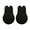Black, variant on Rabbit Ear Adhesive Bra for Women Strapless Backless Reusable Push Up Breast Lift Nipple Covers Invisible Silicone Sticky Bras Black S/M Size