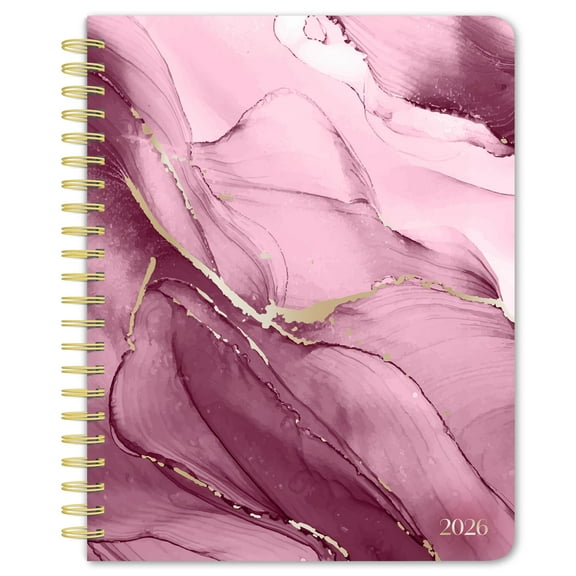 Crackled Blush | 2026 6x7.75" Weekly Desk Planner | BrownTrout