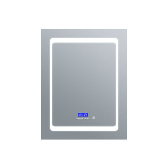 Lexora Bracciano 20 in. W x 28 in. H Surface-Mount LED Mirror Medicine Cabinet with Defogger