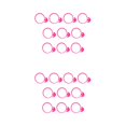 thumbnail image 2 of Cateissary Anillos fijos Sellado de tuberías Lazos para bolsas de pastelería Utensilios para hornear para fondant de caramelo 10 piezas rosa 2Conjunto, 2 of 6