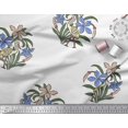 thumbnail image 3 of Soimoi Polyester Crepe Fabric Flamingo,Leaves & Floral Block Print Fabric by Yard 42 Inch Wide, 3 of 3