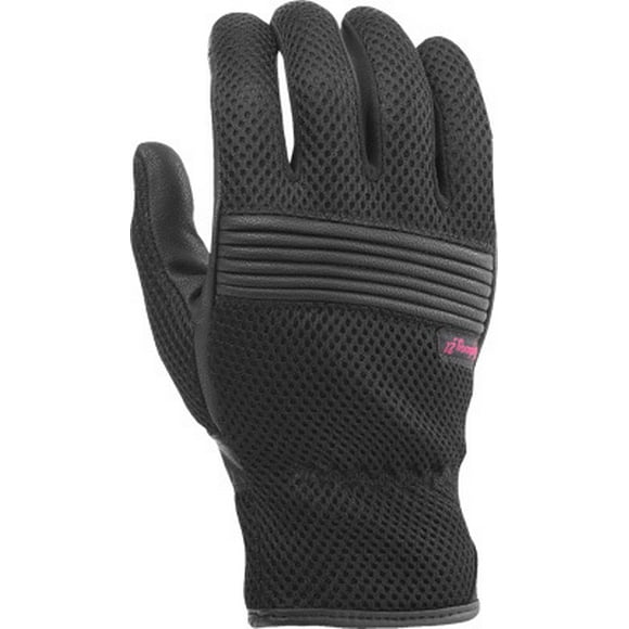 Highway 21 Turbine Women's Mesh Motorcycle Gloves Leather Palm Touch Screen Compatible Black Size 2XL XX-Large