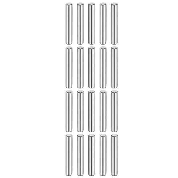 20 Pack 6 mm x 35 mm Dowel Pins, 316L Stainless Steel Cylindrical Dowel Pins Shelf Support Peg Pin Rod Fasten Elements Metal Shelf Pegs Silver Tone