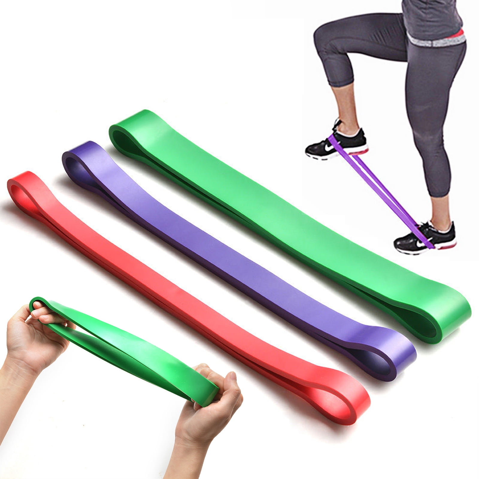 Booty Resistance Bands for any Workout- Set of 3 Bands - Walmart.com ...