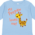 thumbnail image 4 of Inktastic My Peepaw Loves me- cute giraffe Boys or Girls Long Sleeve Toddler T-Shirt, 4 of 5