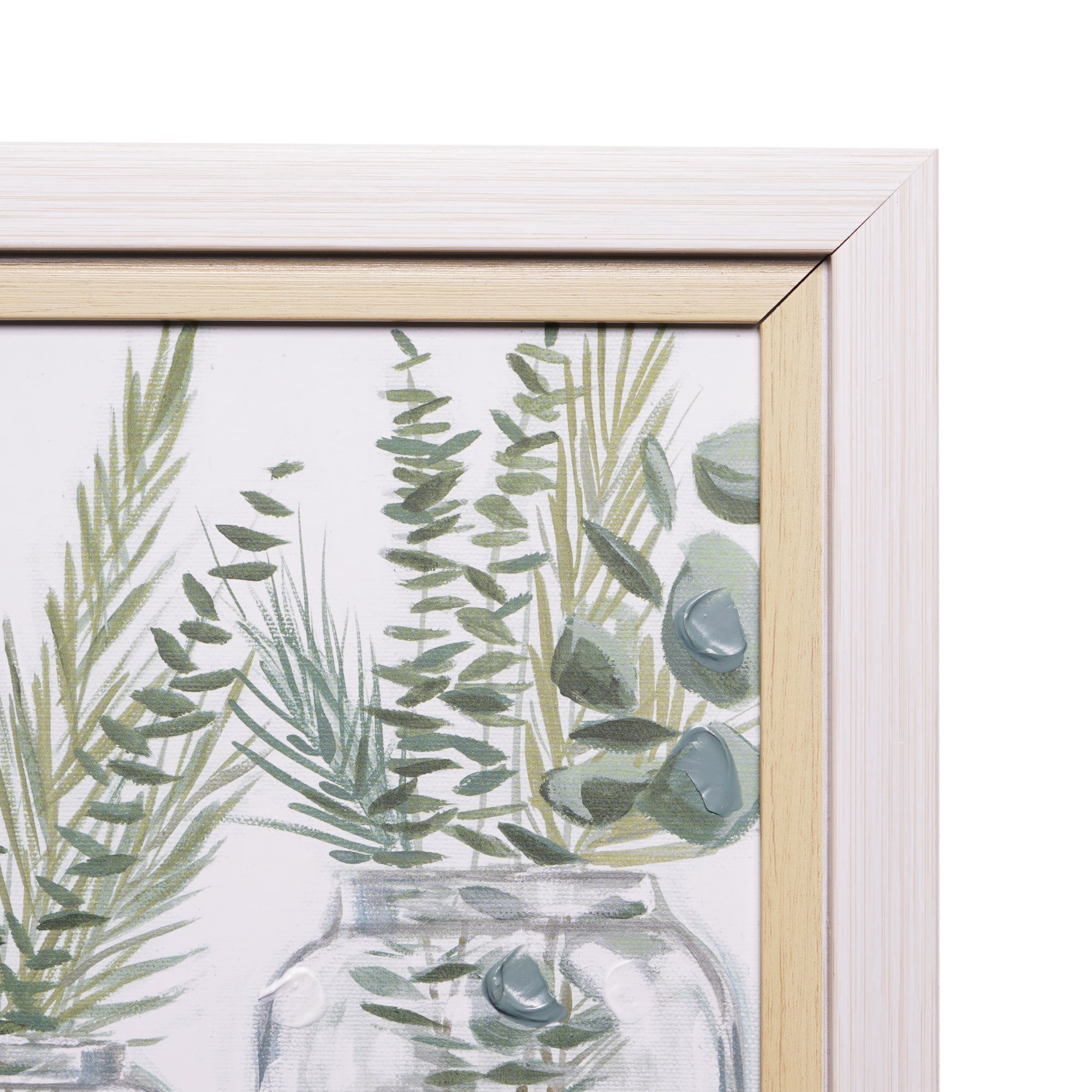 Crystal Art Gallery Double Framed Botanical Natural Wood