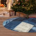 thumbnail image 6 of Rateoe Indigo Patchwork Quilt Print Christmas Tree Skirt 30" for Xmas Holiday New Year Party Circle Tree Mat Ornaments Decoration, 6 of 7