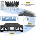 thumbnail image 4 of SANOPY Heavy Duty 10'x 30' Pop up Canopy, Commercial Canopy, Waterproof Outdoor Party Tent, Instant Wedding Canopy with 8 Removable Sidewalls, Carrying Bag, 147Ibs, Black, 4 of 7